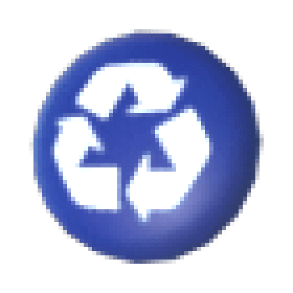 Eco Blue Recycling Bin Badge