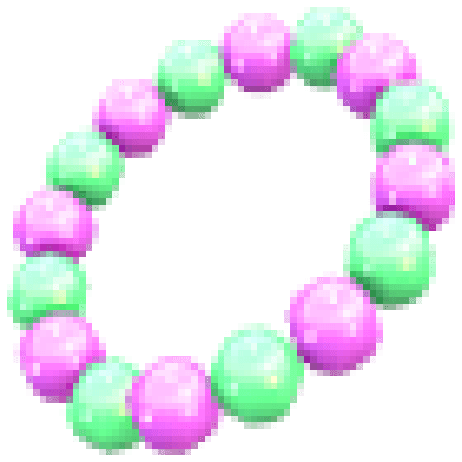 Purple & Green Beads