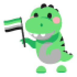 Aromantic T-Rex Sticker