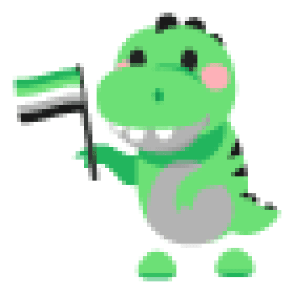 Aromantic T-Rex Sticker