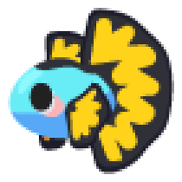 Blue Betta Fish Sticker