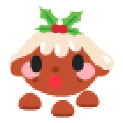 Christmas Pudding Pup Sticker