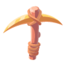 Copper Pickaxe Sticker