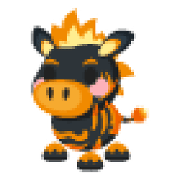 Flaming Zebra Sticker