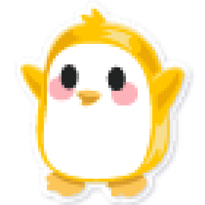 Gold Penguin Sticker