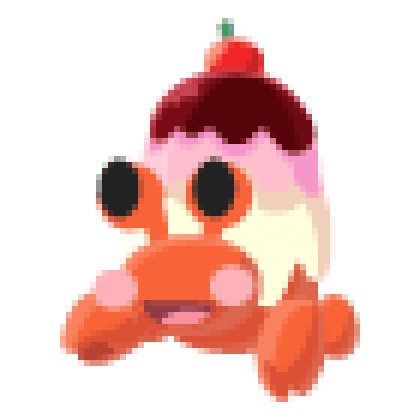 Ice Cream Hermit Crab Sticker