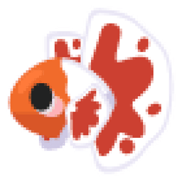 Orange Betta Fish Sticker