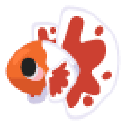 Orange Betta Fish Sticker