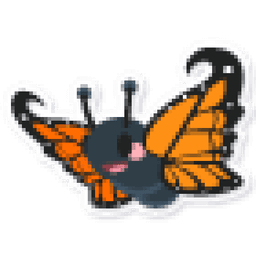 Orange Butterfly Sticker