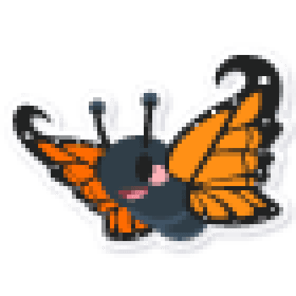 Orange Butterfly Sticker