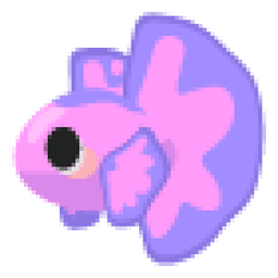 Pink Betta Fish Sticker