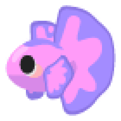 Pink Betta Fish Sticker