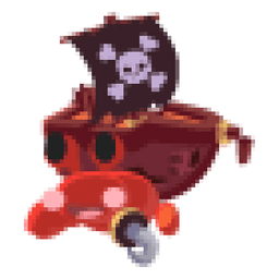 Pirate Hermit Crab Sticker