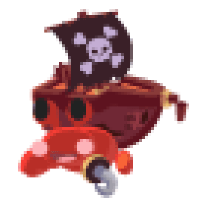 Pirate Hermit Crab Sticker