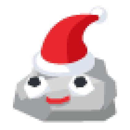 Santa Pet Rock Sticker