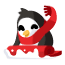 Sledding Penguin Sticker