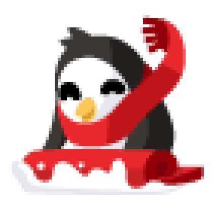 Sledding Penguin Sticker