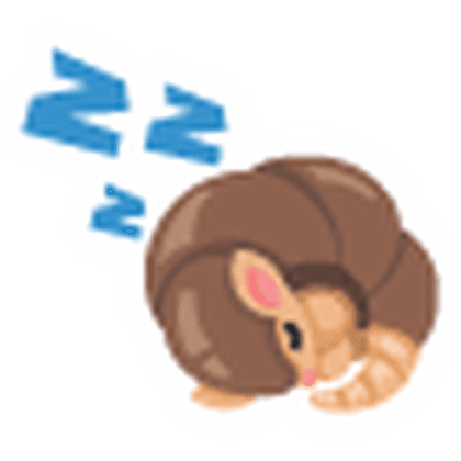 Sleepy Armadillo Sticker