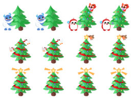 Tree Decorating Animated Sticker