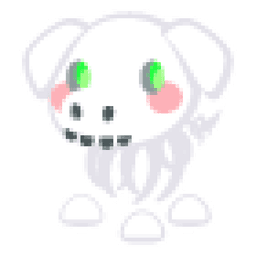 White Skeleton Dog Sticker
