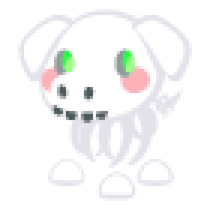 White Skeleton Dog Sticker