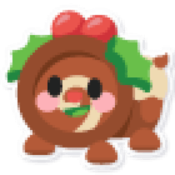 Yule Log Dog Sticker