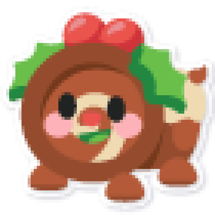 Yule Log Dog Sticker