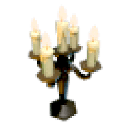 Halloween Black Victorian Candlestick Rattle