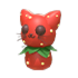 Strawberry Kitty Throw Toy