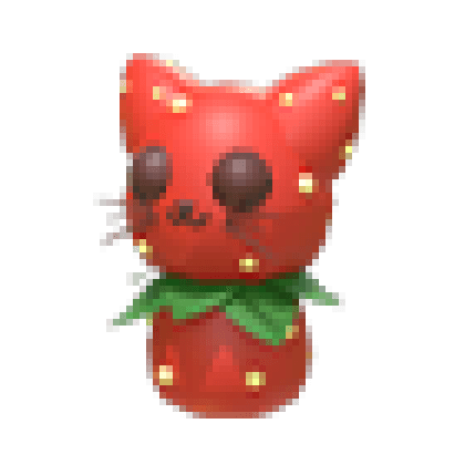 Strawberry Kitty Throw Toy