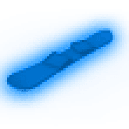 Blue Neon Snowboard