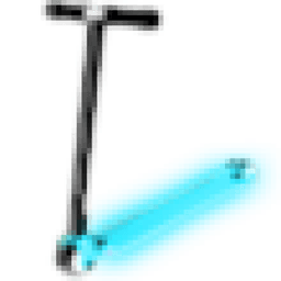 Neon Blue Scooter