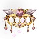 Cupid's Heart Brass Knuckles