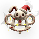 Santa Bunny Plushie Knuckles