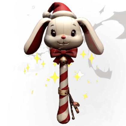 Santa Bunny Plushie Bat