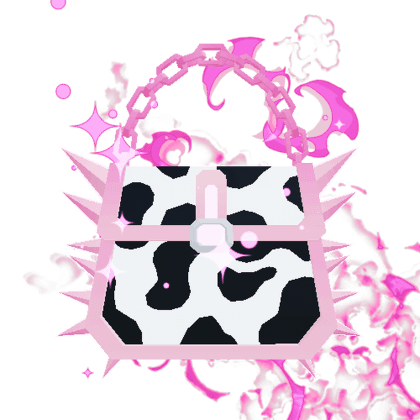 Cow Print Spiked Purse