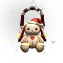 Santa Bunny Plushie Purse