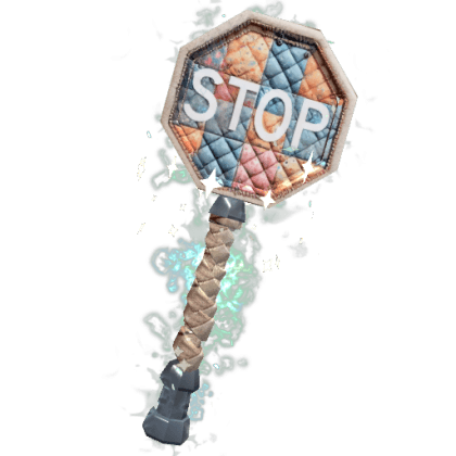 Cozy Patchwork Stop Sign