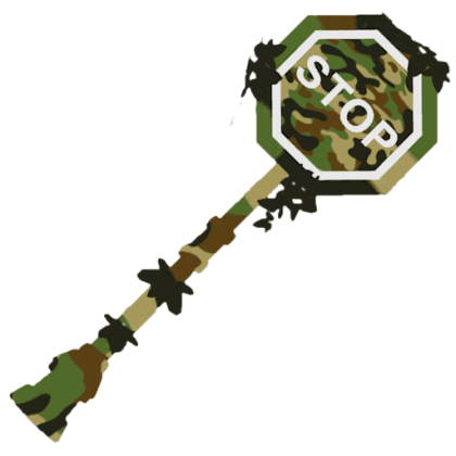 Jungle Camo Stop Sign