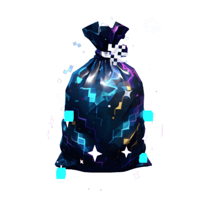 Digital Glitch Trash Bag