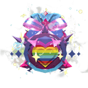 Rainbow Heart Trash Bag