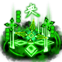 Green Ninja Star Explosion