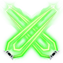 Dual Green Energy Sword