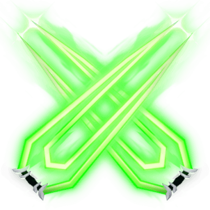Dual Green Energy Sword