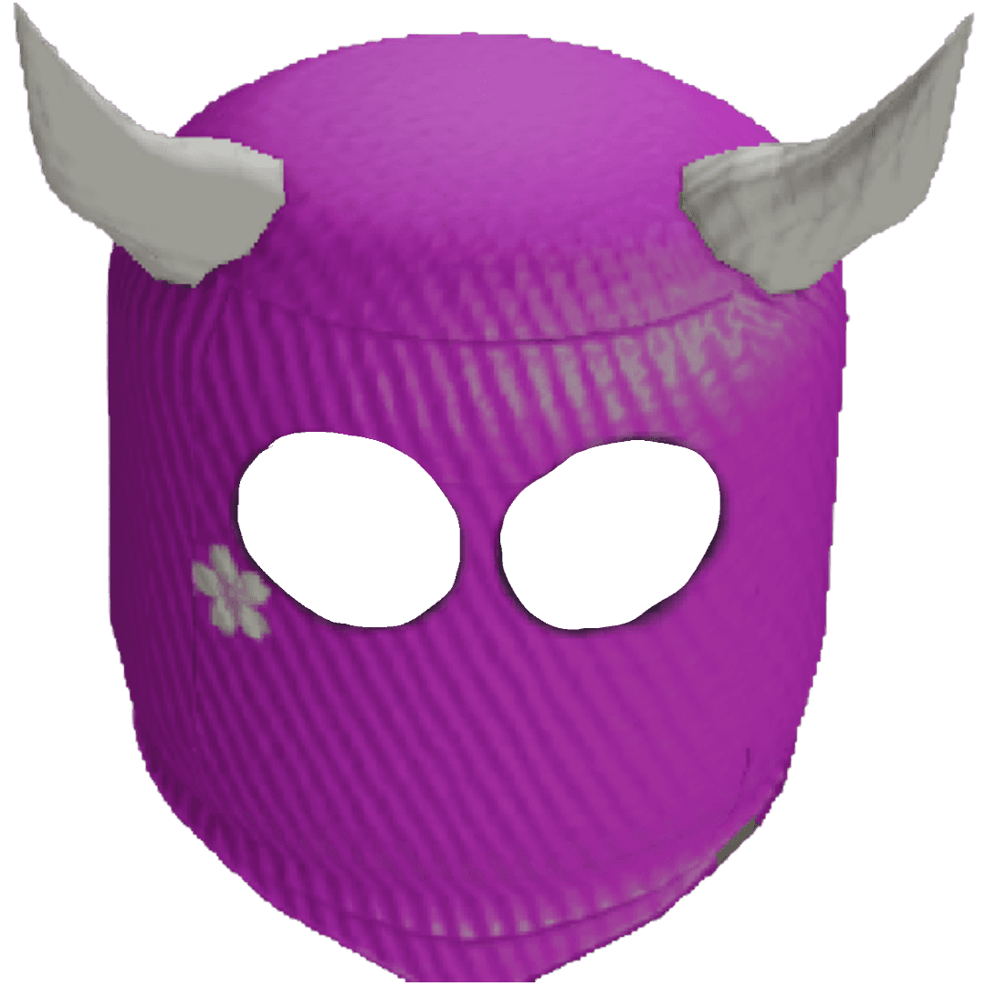 Ski Mask Horns Pink