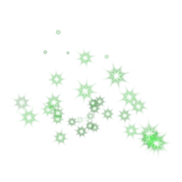 Green sparkles