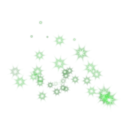 Green sparkles