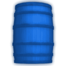Blue Throwing Barrel