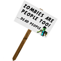 Zombie Protest Sign