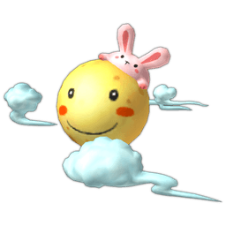 Mr. Moon with its Bunny Hat